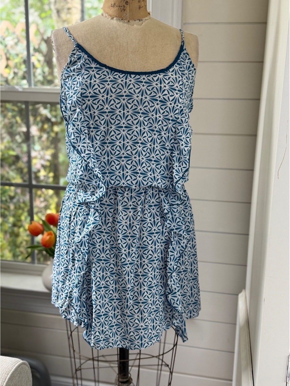 VNTG Skemo Cottagecore Floral Midi Women’s Dress Medium Fairycore Y2K